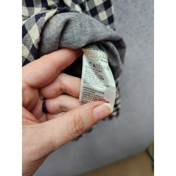 Paper Crane Black & White Plaid Button-Up Blouse - Womens Medium - Picture 3 of 4